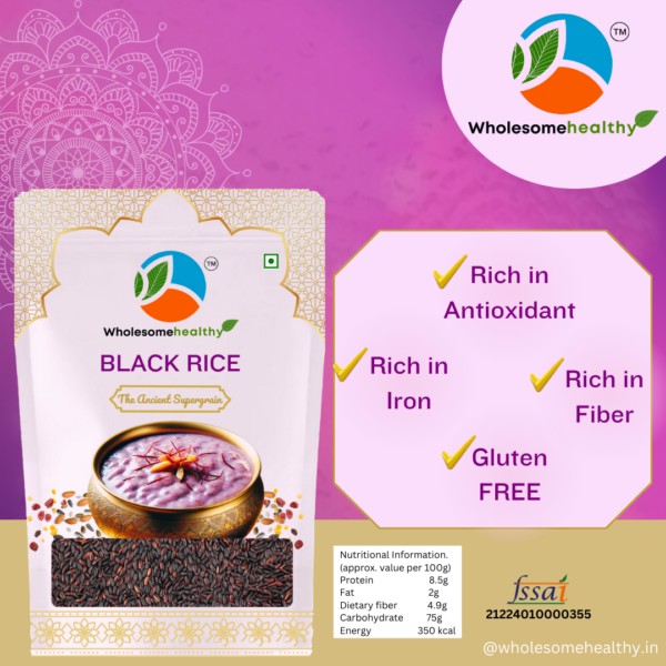 Black Rice Pack of 1 (500g) - Image 4