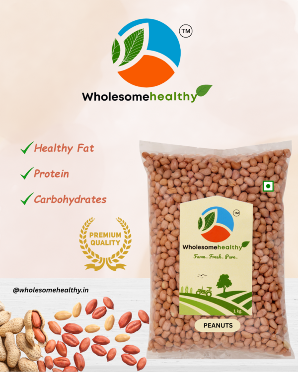Peanuts | 1kg | Pack of1 | Raw Peanuts | Unpolished | Cleaned | By Wholesomehealthy - Image 4
