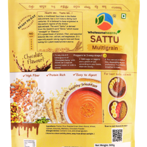 Chocolate Sattu | 500g | Pack of1 | Ready To Eat | No Cooking Required | Wholesomehealthy
